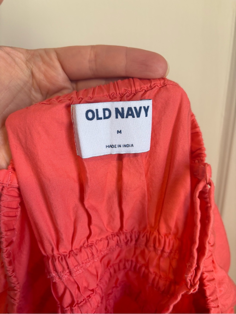 Old Navy Coral Cotton Midi Dress - Picture 4 of 4